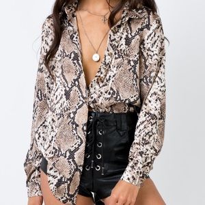 Princess Polly Snakeskin Blouse